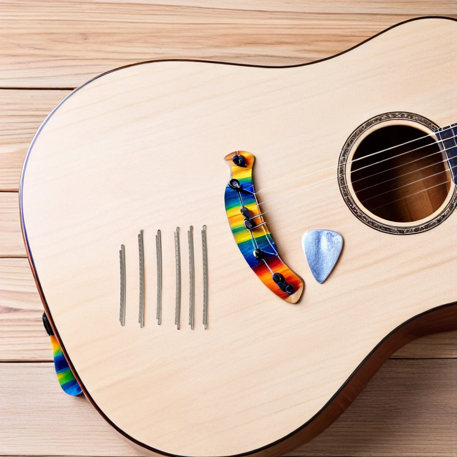 48Pcs Electric Guitar Fret Wire 2.4mm Thickness Fingerboard Replacement Wires Repair Kit Professional Thickness
48Pcs Electric Guitar Fret Wire 2.4mm Thickness Fingerboard Replacement Wires Repair Kit Professional Thickness