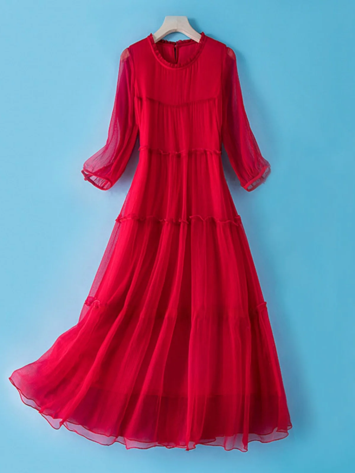Red Heavyweight 100% Silk Dress Women Summer New Style Fairy Loose Vacation Slimming Silk Long Dress
Red Heavyweight 100% Silk Dress Women Summer New Style Fairy Loose Vacation Slimming Silk Long Dress