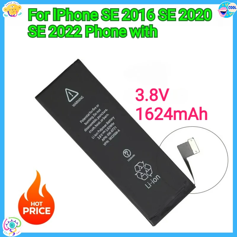 New Zero-cycle High-quality Replacement Battery For IPhone SE 2016 SE 2020 SE 2022 Phone 
New Zero-cycle High-quality Replacement Battery For IPhone SE 2016 SE 2020 SE 2022 Phone