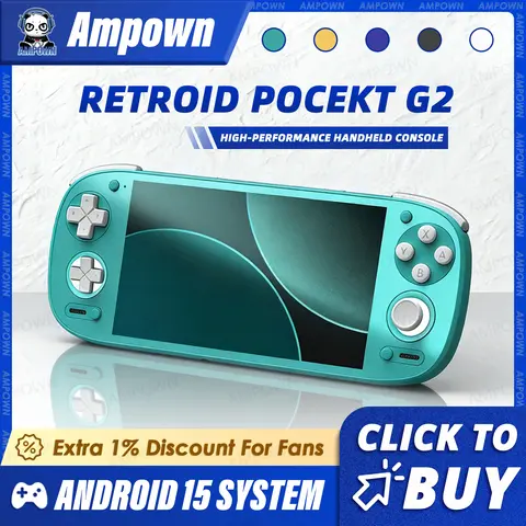 Retroid Pocket G2 Handheld Game Console 5.5'' AMOLED Screen Snapdragon G2 Android 15 DP TV Output 27W Fast Charging Air Cooling