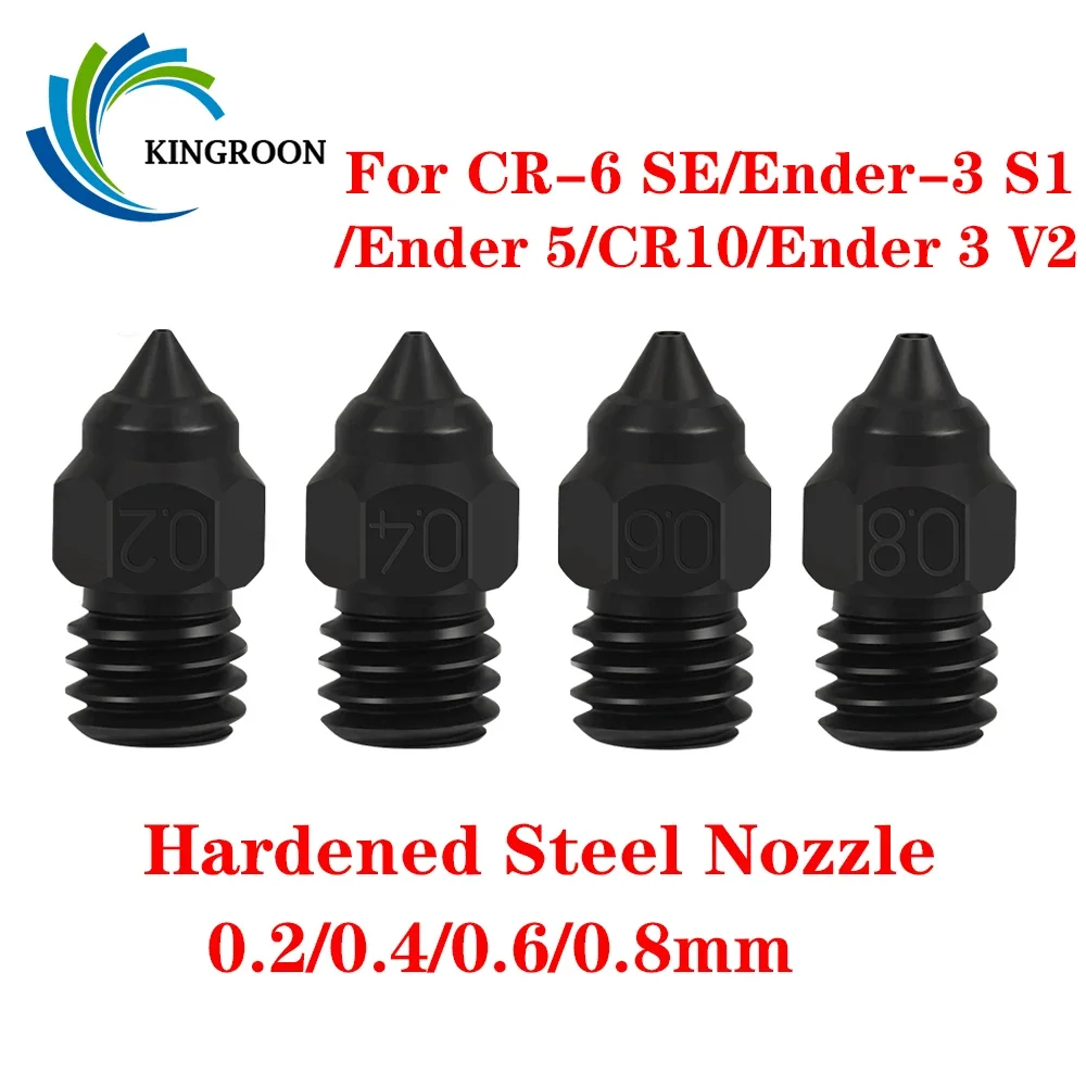 1/3pcs Hardened Steel Nozzle High Temperature Resistance M6 Thread MK8 Nozzles For CR6 SE/Ender 3 Plus/S1/Ender5/CR10/Ender 3 V2
1/3pcs Hardened Steel Nozzle High Temperature Resistance M6 Thread MK8 Nozzles For CR6 SE/Ender 3 Plus/S1/Ender5/CR10/Ender 3 V2