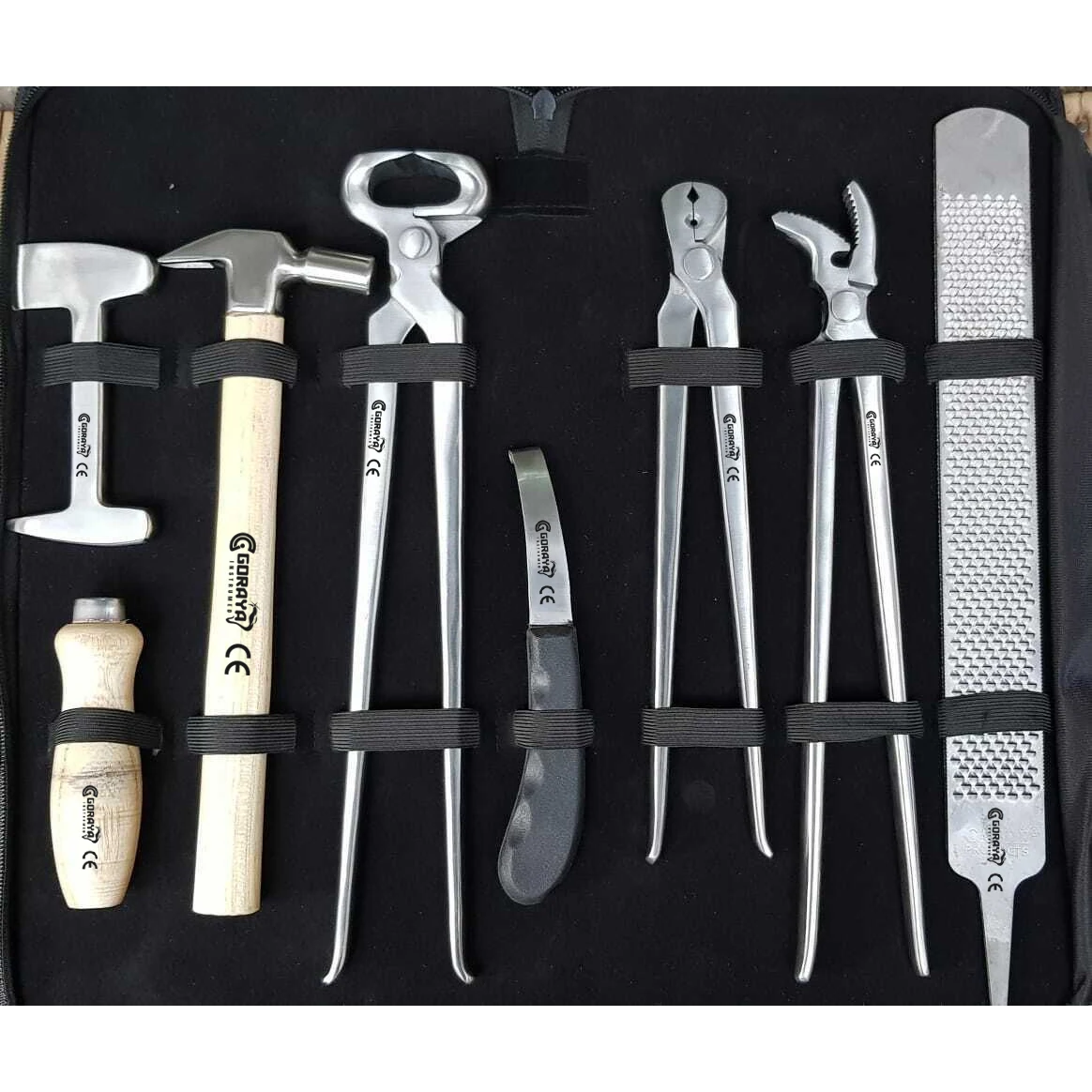 Hot Selling Goraya Germany Horse Tools Horse Care Tools Kits Shoe Pliers Knives CE ISO
Hot Selling Goraya Germany Horse Tools Horse Care Tools Kits Shoe Pliers Knives CE ISO