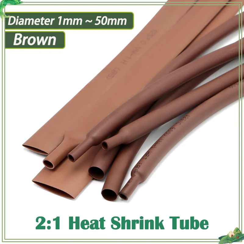 2:1 Brown Dia 1mm ~ 50mm Heat Shrink Tube DIY Cable Repair Polyolefin Protector Shrinkable Tubing Insulation Case Sleeve Wrap
2:1 Brown Dia 1mm ~ 50mm Heat Shrink Tube DIY Cable Repair Polyolefin Protector Shrinkable Tubing Insulation Case Sleeve Wrap