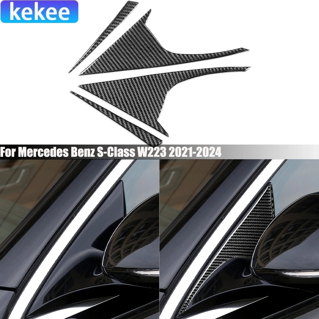 Carbon Fiber Side View Mirror A-pillar Car Accessories Cover Sticker Exterior Trim For Mercedes Benz S-Class W223 2021 2022-2024
Carbon Fiber Side View Mirror A-pillar Car Accessories Cover Sticker Exterior Trim For Mercedes Benz S-Class W223 2021 2022-2024