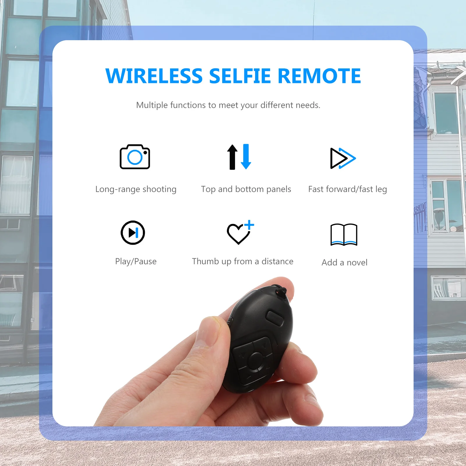 1pc Selfie Control Smartphone Camera Turn Page Lightweight Plastic Multi Purpose Wireless Remote Controller Take Photos Switch
1pc Selfie Control Smartphone Camera Turn Page Lightweight Plastic Multi Purpose Wireless Remote Controller Take Photos Switch