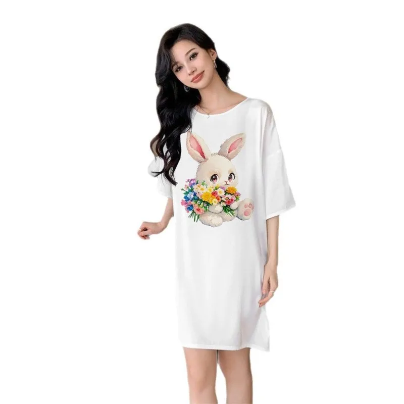 New Style Pajamas Women's Cute Style Digital Printing Satin Chiffon round Neck Pullover Nightdress mini dress pajama nightgown
New Style Pajamas Women's Cute Style Digital Printing Satin Chiffon round Neck Pullover Nightdress mini dress pajama nightgown