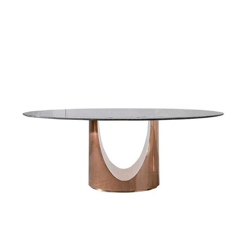 Обеденный стол из мрамора в стиле лайт-люкс для элитного ресторана, овальный, класса люкс
Обеденный стол из мрамора в стиле лайт-люкс для элитного ресторана, овальный, класса люкс