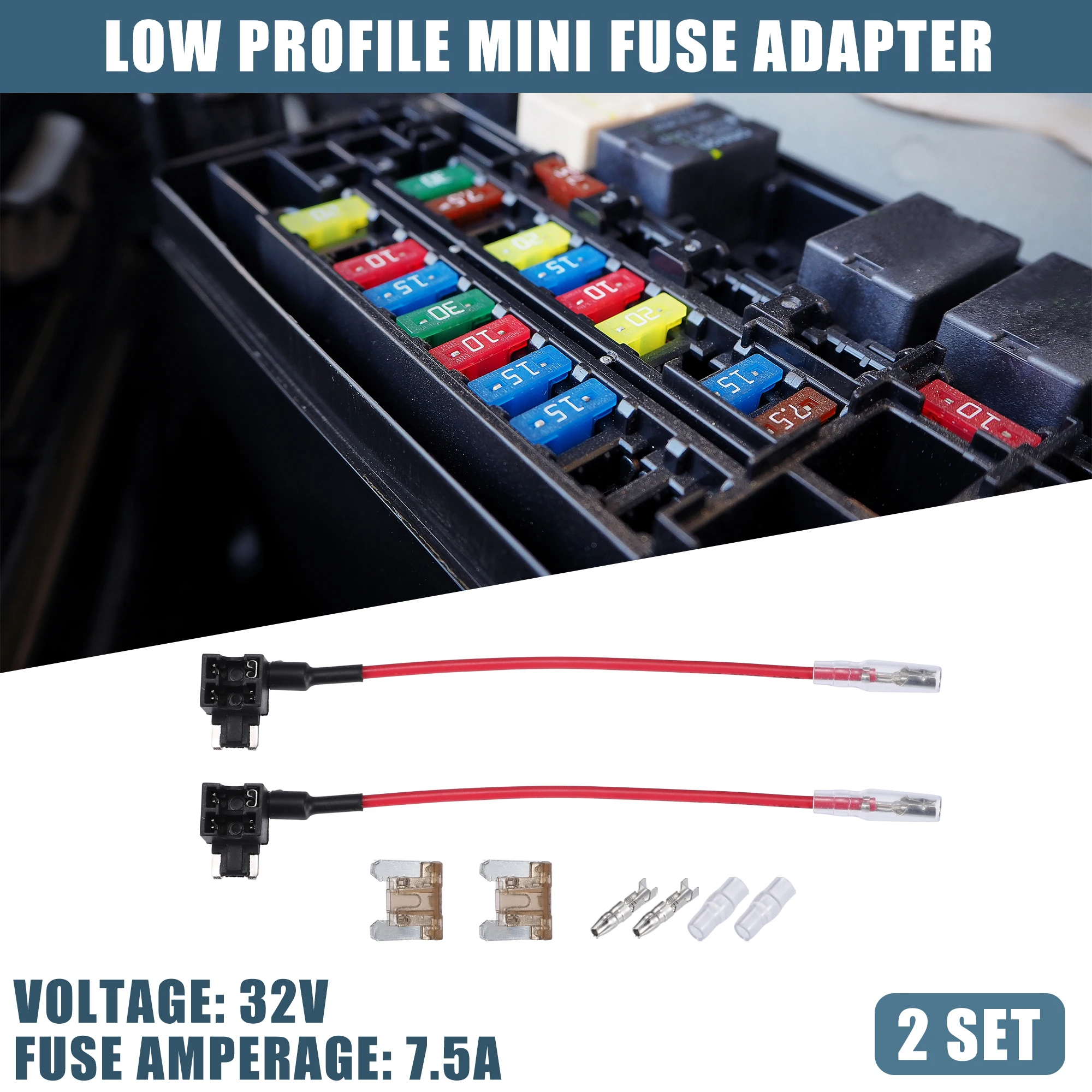 UXCELL 2 комплекта низкопрофильных мини-адаптеров предохранителей 32 В с предохранителем в стиле лезвия 7,5 А для автомобиля
UXCELL 2 комплекта низкопрофильных мини-адаптеров предохранителей 32 В с предохранителем в стиле лезвия 7,5 А для автомобиля