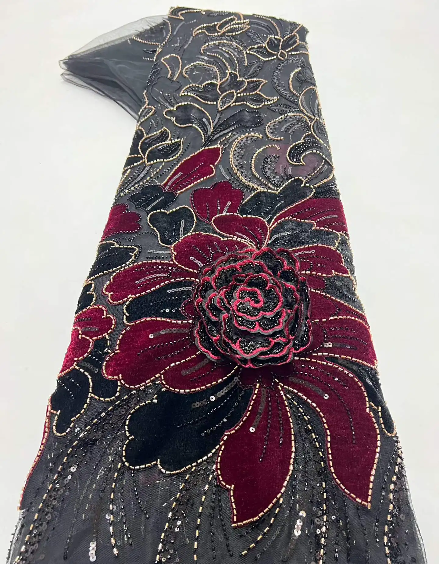 Luxury Nigerian Sequins Beaded Lace Fabric High Quality Velvet Cloth French Tulle Wedding Bridal Embroidery 2026 New
Luxury Nigerian Sequins Beaded Lace Fabric High Quality Velvet Cloth French Tulle Wedding Bridal Embroidery 2026 New