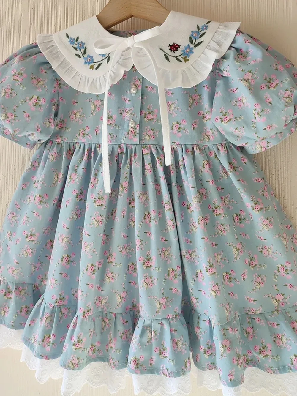 Summer Girl Sweet Cute Flower Embroidery Blue Small Floral Print Dress for Casual Party Birthday Wedding Photography
Summer Girl Sweet Cute Flower Embroidery Blue Small Floral Print Dress for Casual Party Birthday Wedding Photography