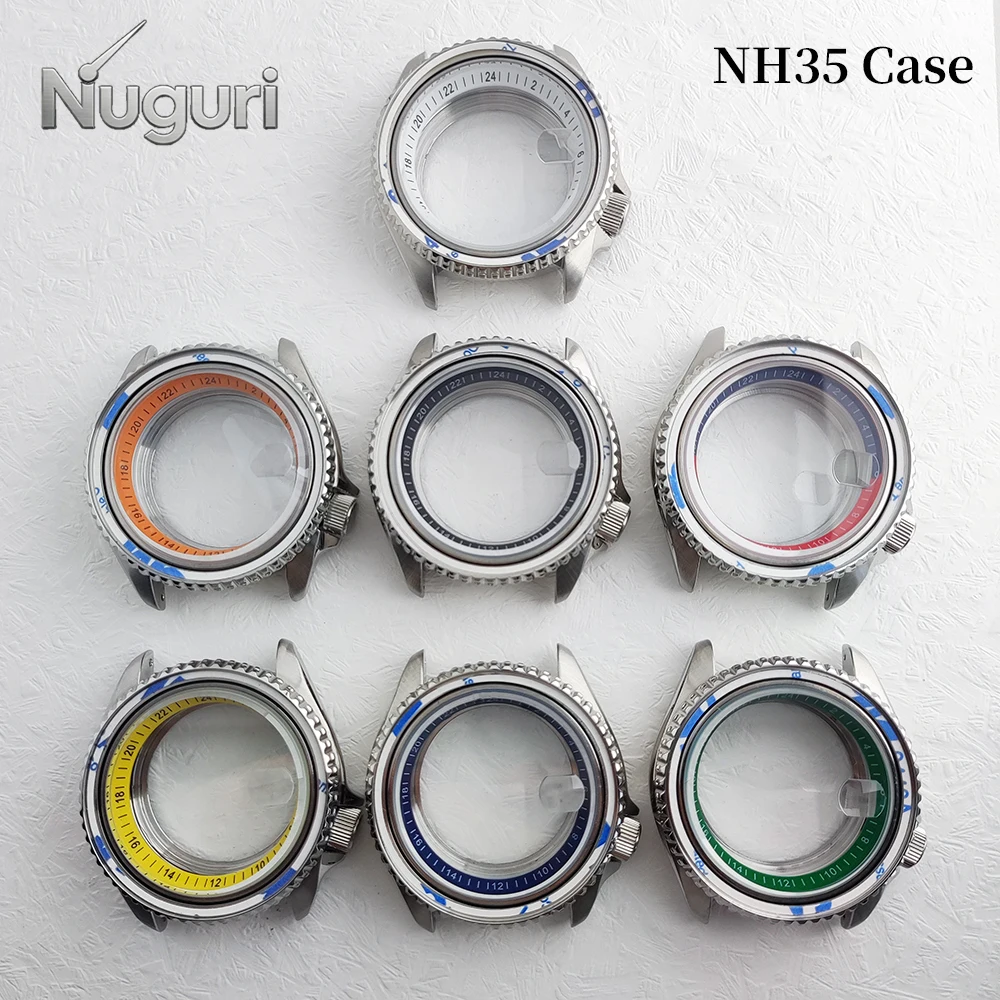 SKX007 case 41mm NH35 case stainless steel watch with inner ring for NH35/NH36/NH34 movement watch modification accessories
SKX007 case 41mm NH35 case stainless steel watch with inner ring for NH35/NH36/NH34 movement watch modification accessories