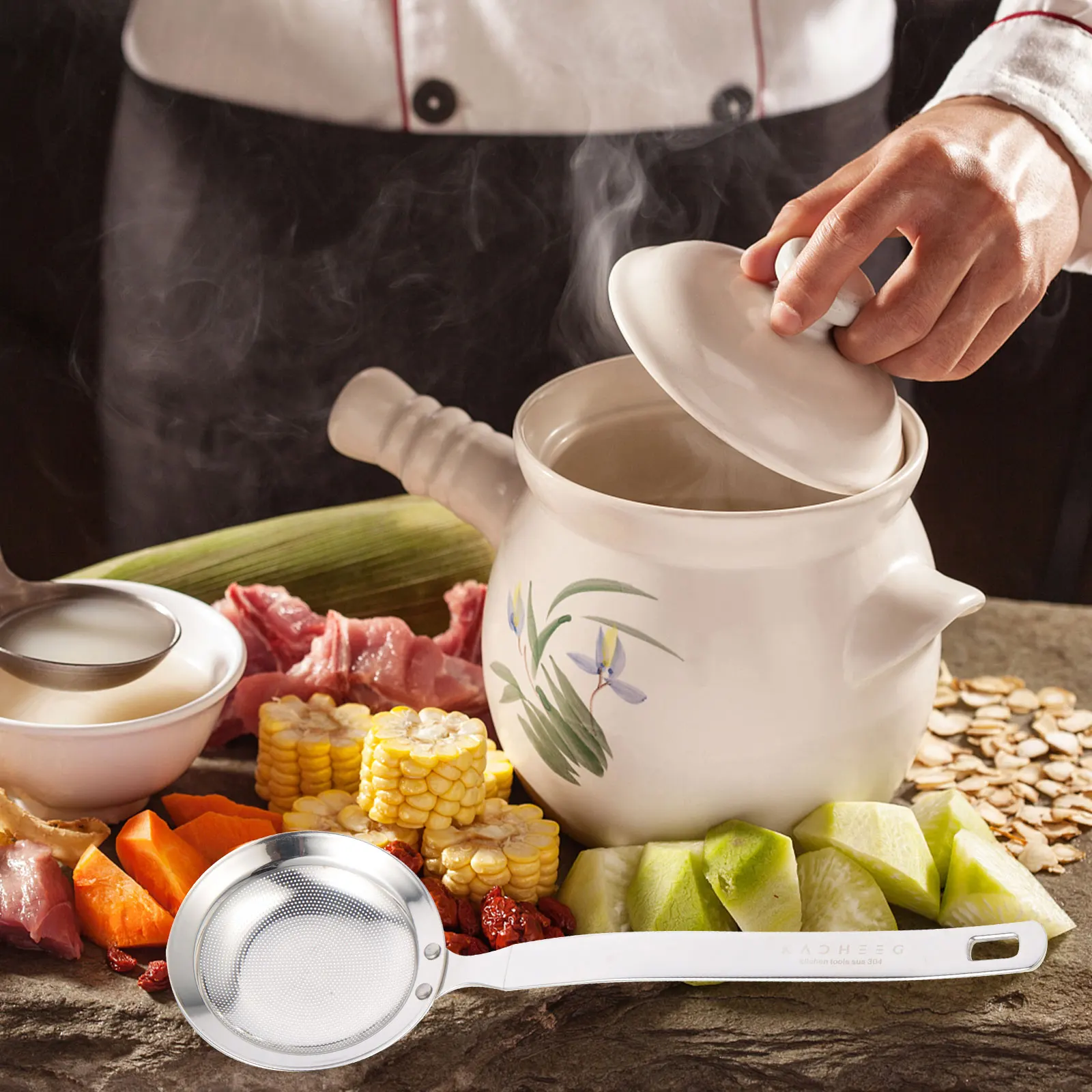 Stainless Steel Colander Mesh Strainer Spoon Grease Skimmer Multi Function Oil Colander Kitchen Accessory Reusable
Stainless Steel Colander Mesh Strainer Spoon Grease Skimmer Multi Function Oil Colander Kitchen Accessory Reusable