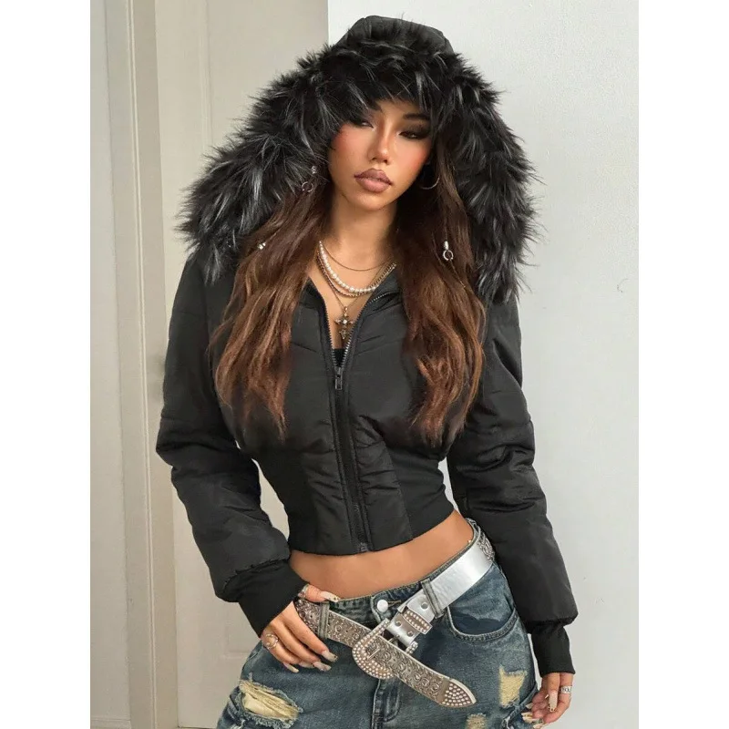 Cotton Hooded Coat with Fur Collar Women's Spring Fashion Outerwear Couple Matching Casual Stylish No Brand Registered
Cotton Hooded Coat with Fur Collar Women's Spring Fashion Outerwear Couple Matching Casual Stylish No Brand Registered