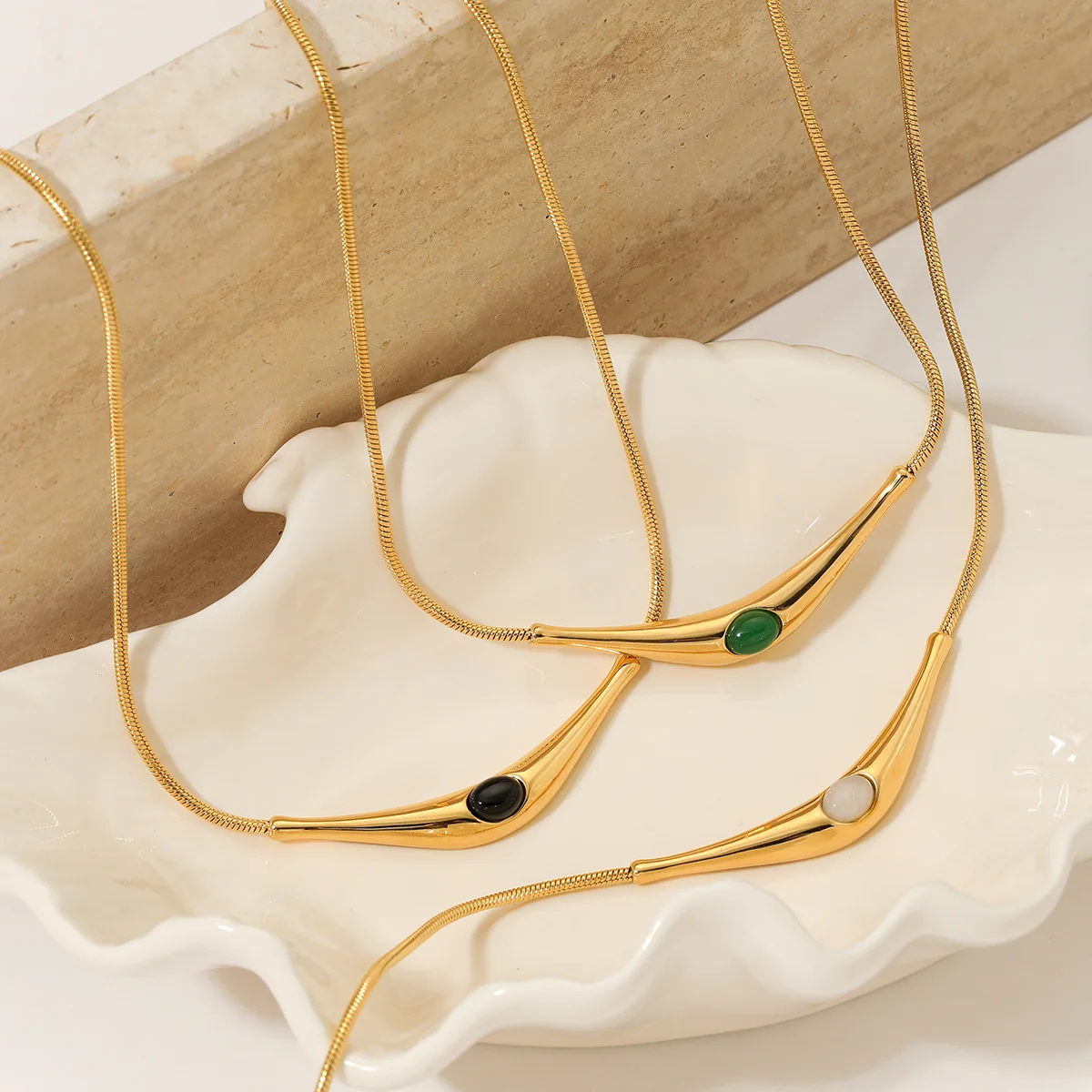Keen-on Fashion Natural Stone Geometric Necklace Pendant Stainless Steel Exquisite Collar Jewelry Accessories 2025
Keen-on Fashion Natural Stone Geometric Necklace Pendant Stainless Steel Exquisite Collar Jewelry Accessories 2025