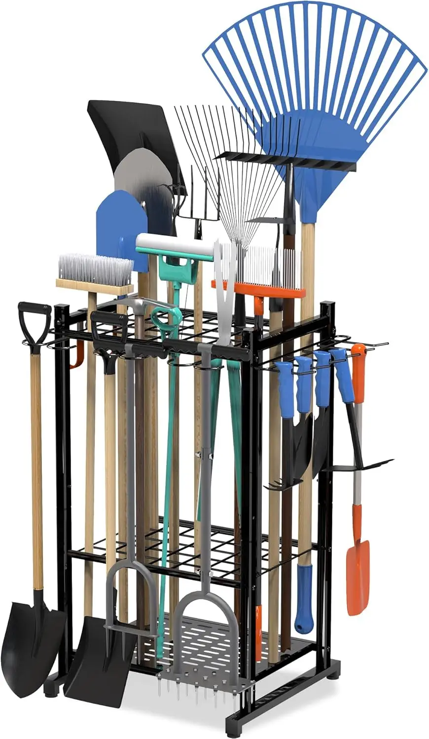 Heavy-Duty Steel Tool Organizer Rack with 11 Hooks for Garage, Shed, and Outdoor Storage
Heavy-Duty Steel Tool Organizer Rack with 11 Hooks for Garage, Shed, and Outdoor Storage