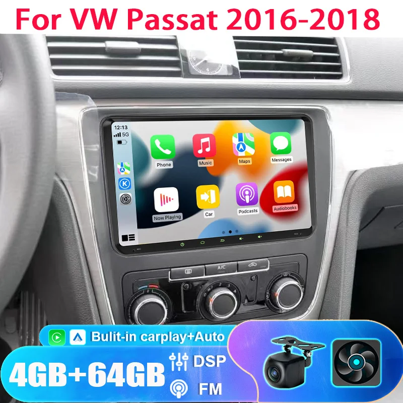 9" For VW Passat 2016-2018 Car Radio Multimedia Stereo Navigation Wireless BT GPS Carplay Radio Head Unit Reversing
9" For VW Passat 2016-2018 Car Radio Multimedia Stereo Navigation Wireless BT GPS Carplay Radio Head Unit Reversing