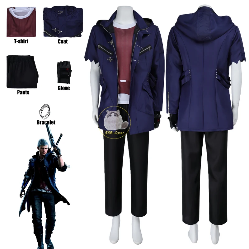 DMC 5 Nero, полный комплект для косплея, куртка Demon Hunter Nero, длинная куртка, костюм для вечеринки на Хэллоуин, игра для взрослых, карнавал, индивидуальный заказ
DMC 5 Nero, полный комплект для косплея, куртка Demon Hunter Nero, длинная куртка, костюм для вечеринки на Хэллоуин, игра для взрослых, карнавал, индивидуальный заказ