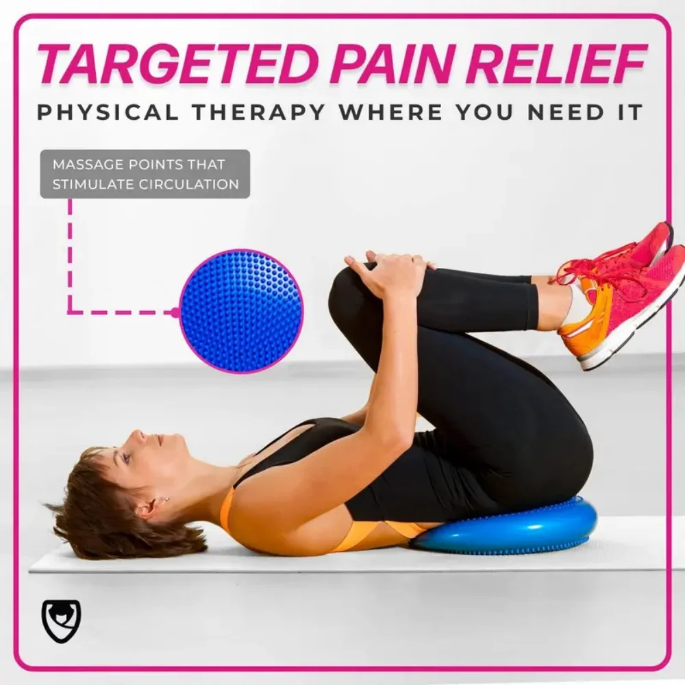 Inflatable Balance Mat Yoga Massage Cushion Rehabilitation Training Half circle Massage Ball Ankle Trainer (with Inflatable Tube
Inflatable Balance Mat Yoga Massage Cushion Rehabilitation Training Half circle Massage Ball Ankle Trainer (with Inflatable Tube