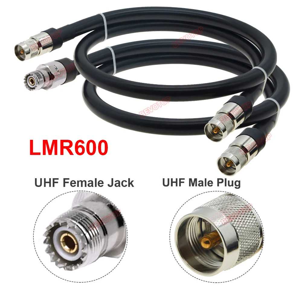 LMR-600 Cable PL259 UHF Male Plug/ SO239 UHF Female Jack Low Loss 50ohm 50-12 RF Coaxial Extension Jumper Pigtail
LMR-600 Cable PL259 UHF Male Plug/ SO239 UHF Female Jack Low Loss 50ohm 50-12 RF Coaxial Extension Jumper Pigtail