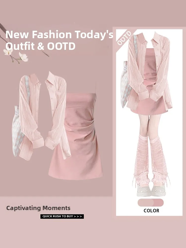 Spring Summer Anti-Uv Women's Dress Korean Style Long Sleeve Collar Two-Piece Set Irregular Waist Cuts Outfit for Girls
Spring Summer Anti-Uv Women's Dress Korean Style Long Sleeve Collar Two-Piece Set Irregular Waist Cuts Outfit for Girls