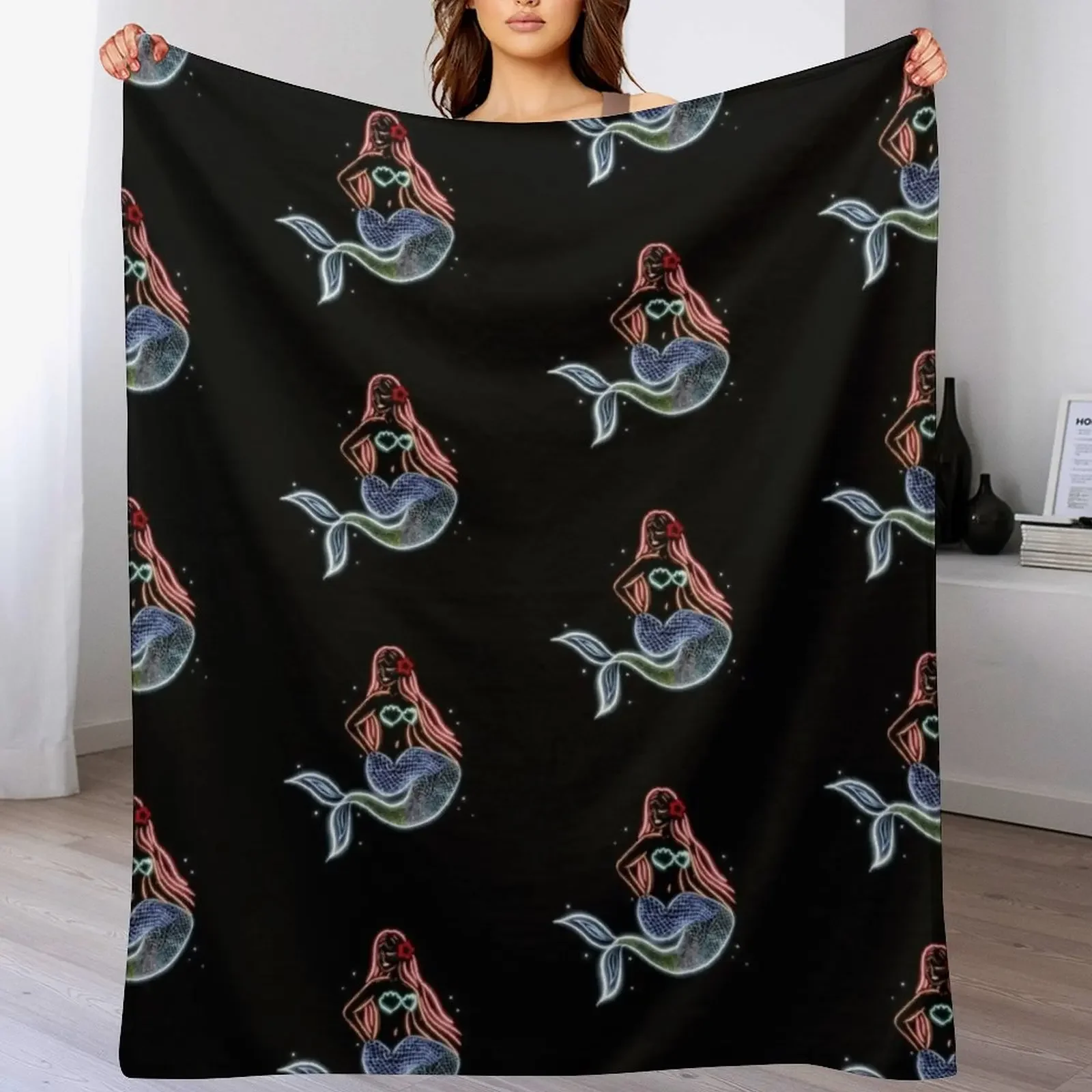 neon light mermaid Throw Blanket anime christmas decoration Hair for sofa Blankets
neon light mermaid Throw Blanket anime christmas decoration Hair for sofa Blankets
