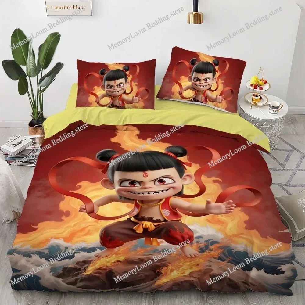Anime Series Popular China Hot Movie Ne Zha 2 Bedding Set Full/Queen Size Duvet Cover Pillowcase Kids Bedroom Decor Soft Set
Anime Series Popular China Hot Movie Ne Zha 2 Bedding Set Full/Queen Size Duvet Cover Pillowcase Kids Bedroom Decor Soft Set