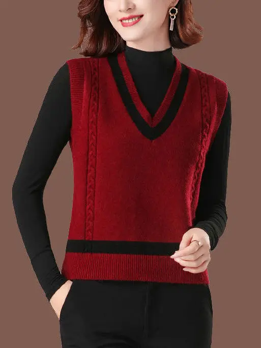 Women's Knitted Short Vest Top V-Neck Sleeveless High Waist Autumn Winter Fashion Casual Versatile No Brand Registered Design
Women's Knitted Short Vest Top V-Neck Sleeveless High Waist Autumn Winter Fashion Casual Versatile No Brand Registered Design