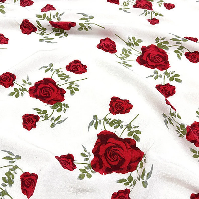 1 meter 100% Mulberry Silk 17 momme Crepe Silk Fabric White Rose Printed 137cm 54" wide by the yard XL439
1 meter 100% Mulberry Silk 17 momme Crepe Silk Fabric White Rose Printed 137cm 54" wide by the yard XL439