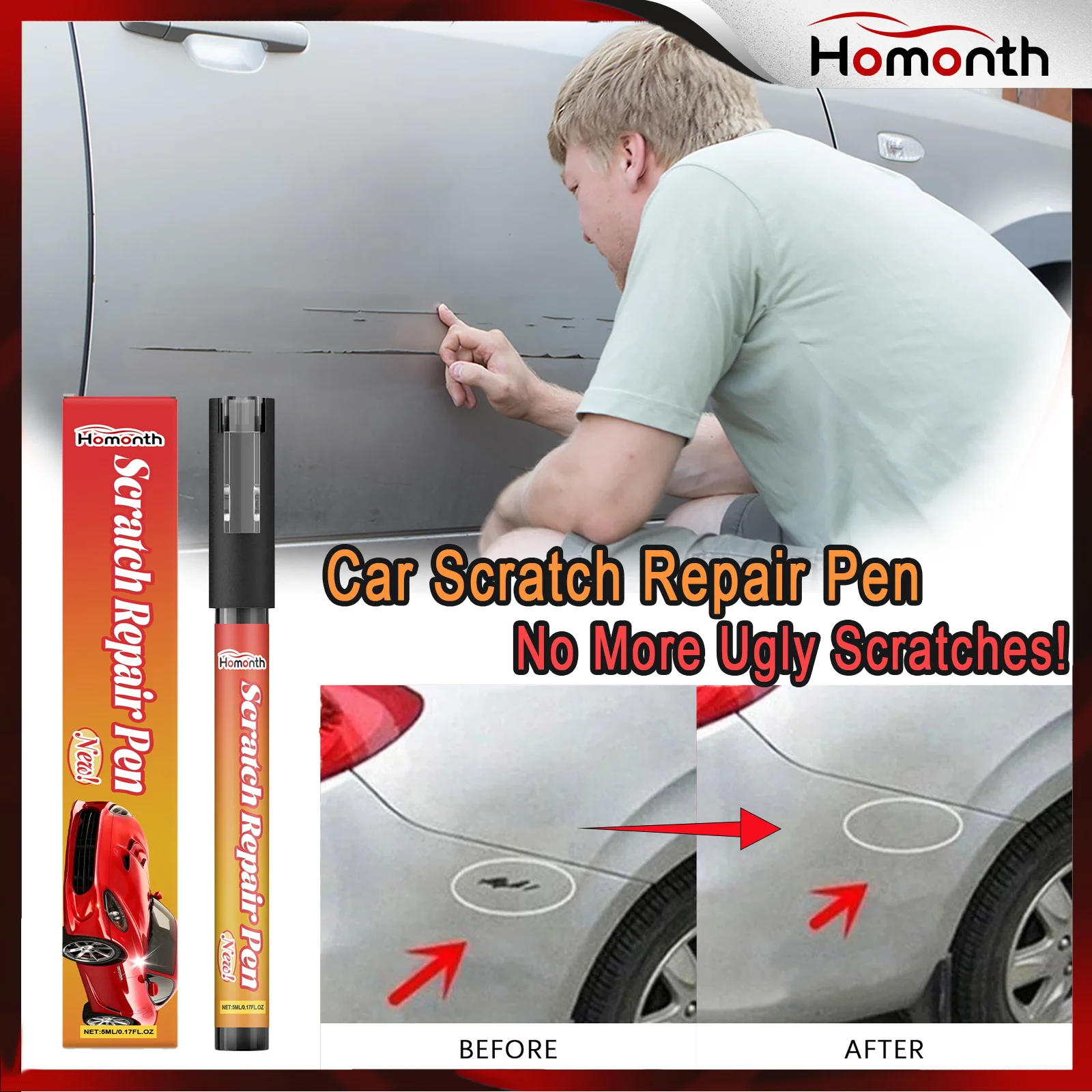 Professional Scratch Remover Pen for Cars Long Lasting Coating Anti Peel Fade 5ml Eazy to UseDIY Auto Body Repair Tool Car Care
Professional Scratch Remover Pen for Cars Long Lasting Coating Anti Peel Fade 5ml Eazy to UseDIY Auto Body Repair Tool Car Care