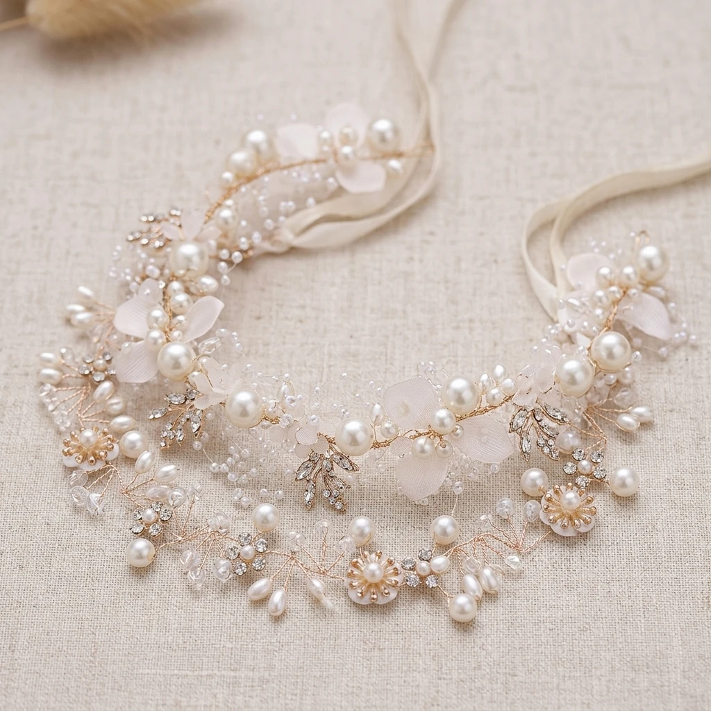 2Pcs Flower Headbands with Ribbon Women Birthday Party Hair Jewelry Rhinestone Floral Hairbands Bride Wedding Pearls Headdress
2Pcs Flower Headbands with Ribbon Women Birthday Party Hair Jewelry Rhinestone Floral Hairbands Bride Wedding Pearls Headdress