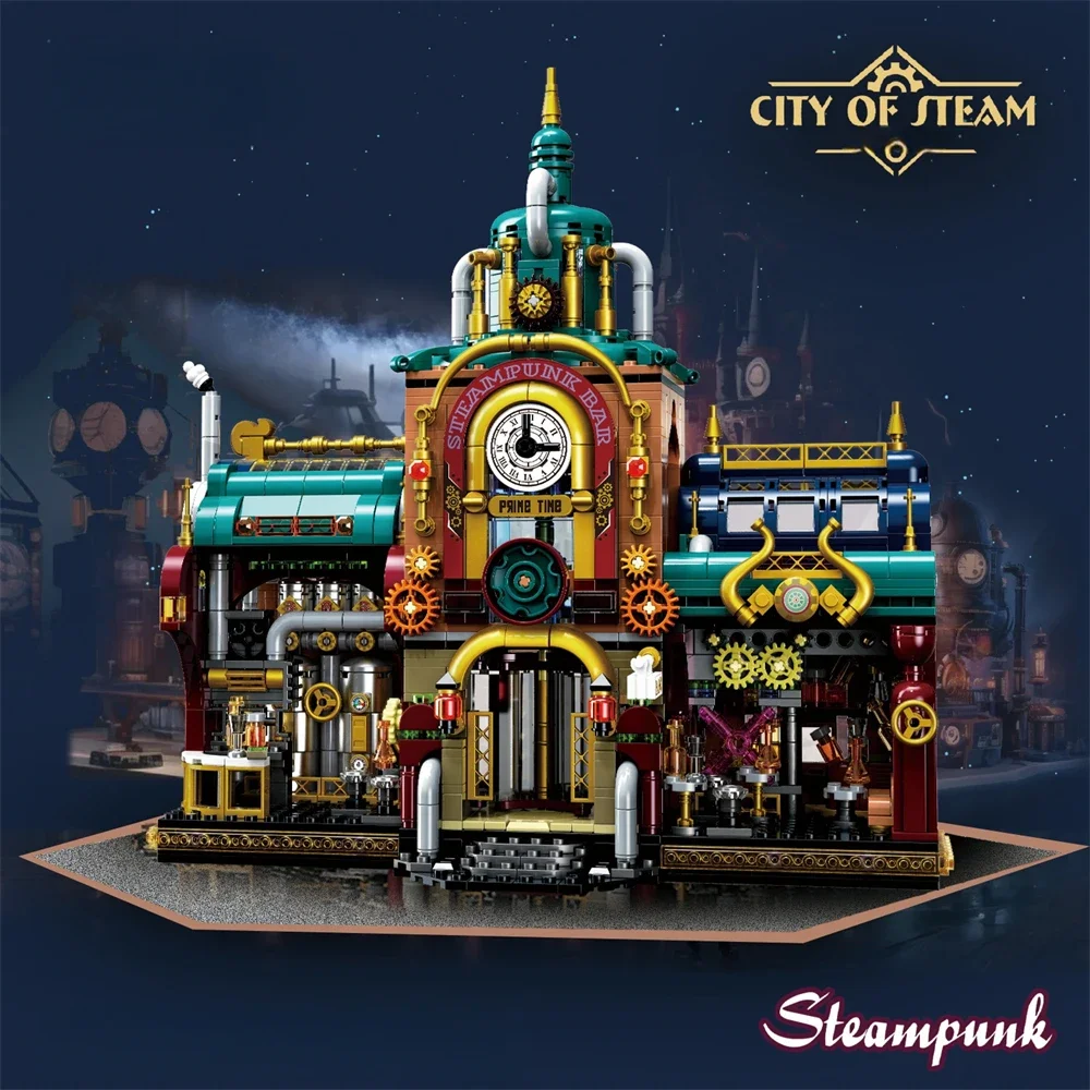 1557PCS Creative Street View Steam Punk Architectures Building Bricks Steampunk Bar Mini Block Model Toys Collection For Gifts
1557PCS Creative Street View Steam Punk Architectures Building Bricks Steampunk Bar Mini Block Model Toys Collection For Gifts