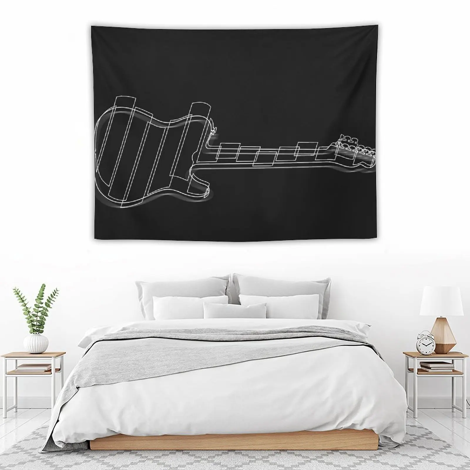 Guitar art, white line art Tapestry Room Decor For Girls Decoration For Bedroom Room Aesthetic Decor Tapestry
Guitar art, white line art Tapestry Room Decor For Girls Decoration For Bedroom Room Aesthetic Decor Tapestry