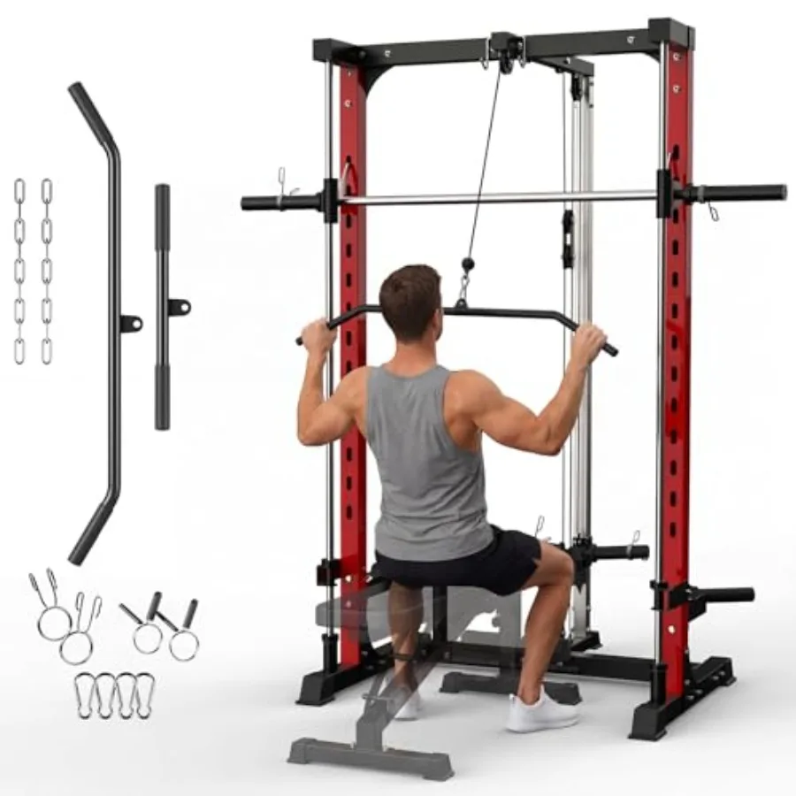 Многофункциональная силовая рама (Power Cage) для домашнего спортзала 000LB Heavy Duty Smith Machine с лат-пулл-дау для комплексных силовых тренировок всего тела
Многофункциональная силовая рама (Power Cage) для домашнего спортзала 000LB Heavy Duty Smith Machine с лат-пулл-дау для комплексных силовых тренировок всего тела