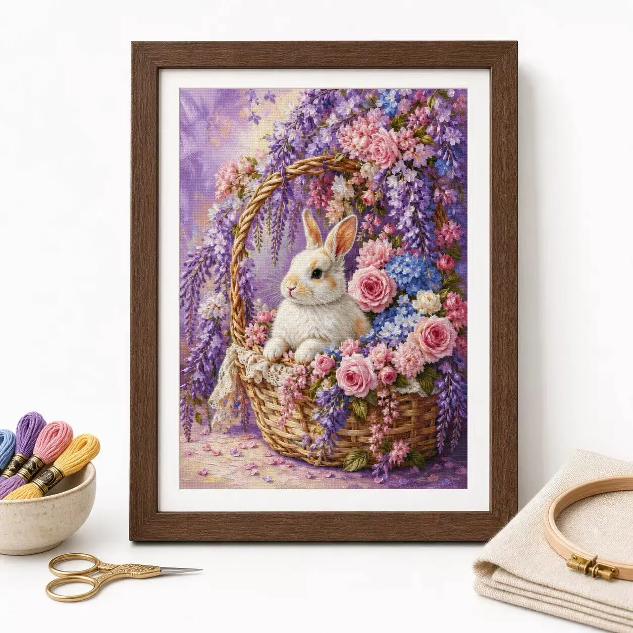 ZZ8813-The rabbit in the flower basket 14CT 16CT 18CT Stamped Cross Stitch DIY Set Pattern Kit Needlework Embroidery 128 Colors
ZZ8813-The rabbit in the flower basket 14CT 16CT 18CT Stamped Cross Stitch DIY Set Pattern Kit Needlework Embroidery 128 Colors