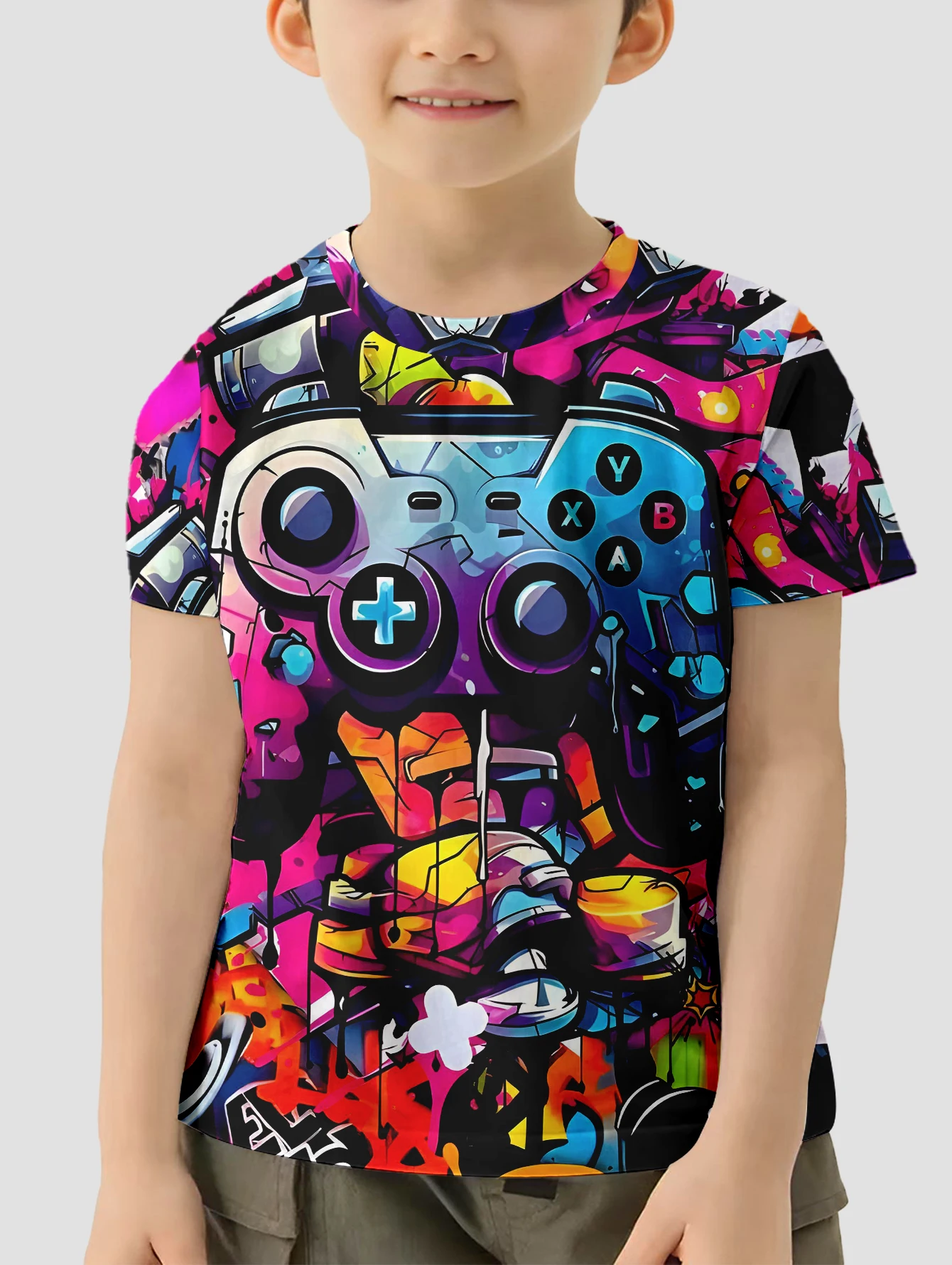Game Console Tops Kids Clothes Children Top Shirts T-shirt for a Boy Child Tee Shirt Children's Clothing Boys Short Sleeve 2024
Game Console Tops Kids Clothes Children Top Shirts T-shirt for a Boy Child Tee Shirt Children's Clothing Boys Short Sleeve 2024