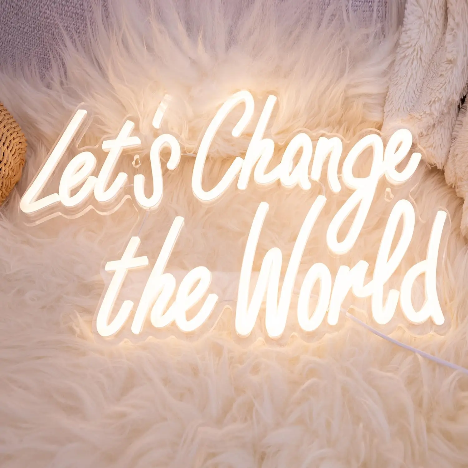 Let's Change the World Neon Sign – Motivational LED Light for Office, Bedroom Wall Decor, USB Powered Inspirational Gift
Let's Change the World Neon Sign – Motivational LED Light for Office, Bedroom Wall Decor, USB Powered Inspirational Gift