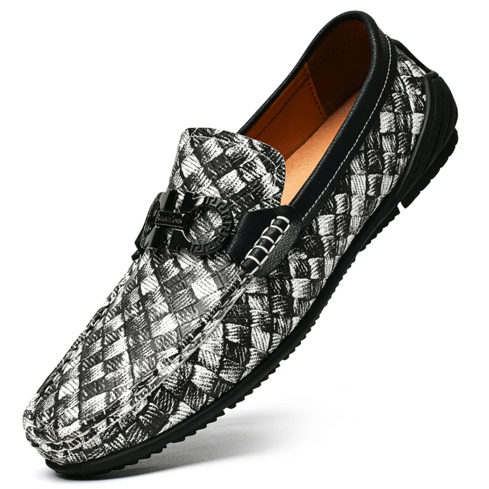 Men's Summer Casual Slip-On Driving Shoes Versatile Loafers Breathable Large Size Leather Shoes Comfortable round Toe Flat Heel
Men's Summer Casual Slip-On Driving Shoes Versatile Loafers Breathable Large Size Leather Shoes Comfortable round Toe Flat Heel