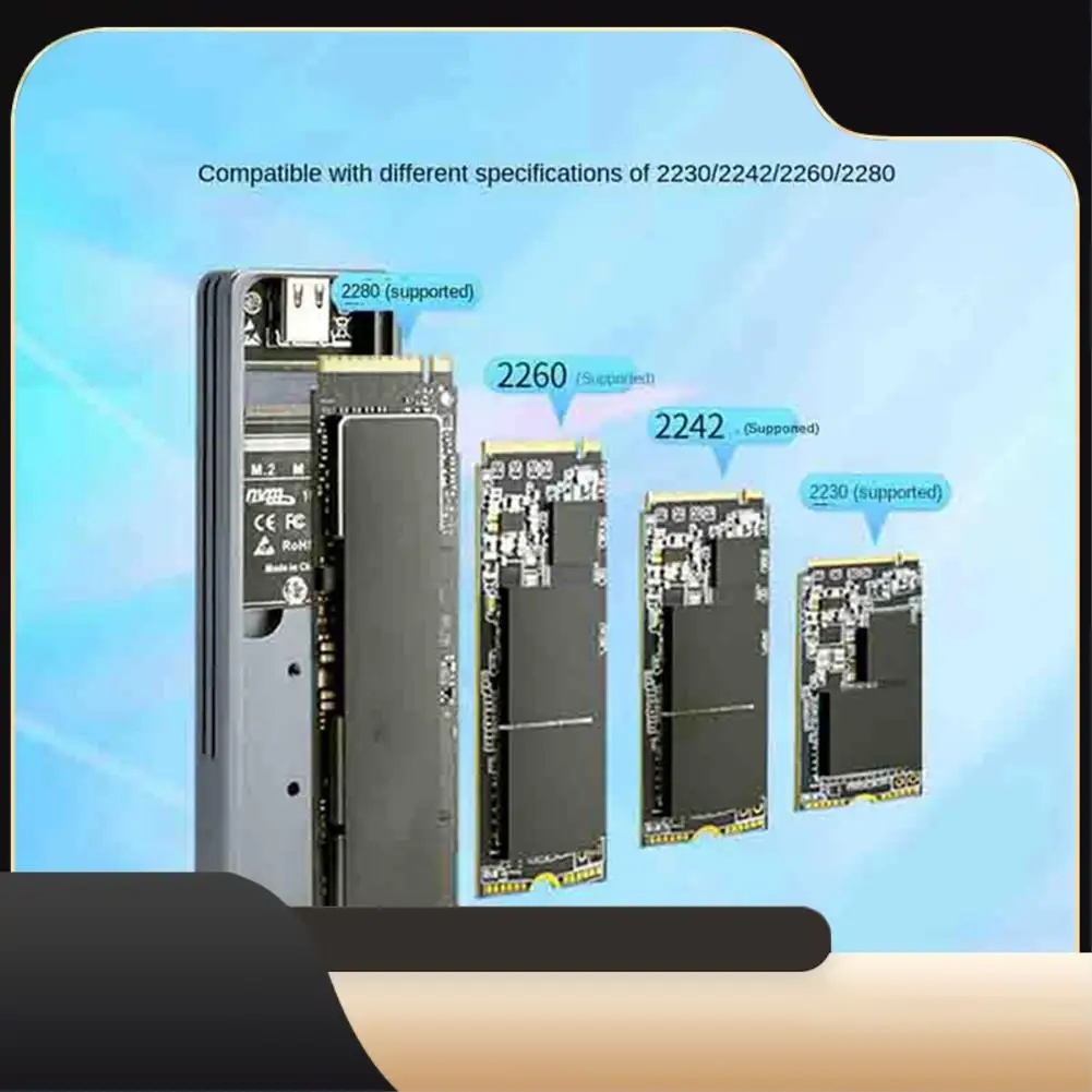Корпус M.2 из алюминиевого сплава Type-C Интерфейс USB 3.2 10 Гбит/с Nvme JMS583 Одиночное соглашение с двумя проводами Запасные части для компьютера Запчасти-
Корпус M.2 из алюминиевого сплава Type-C Интерфейс USB 3.2 10 Гбит/с Nvme JMS583 Одиночное соглашение с двумя проводами Запасные части для компьютера Запчасти-