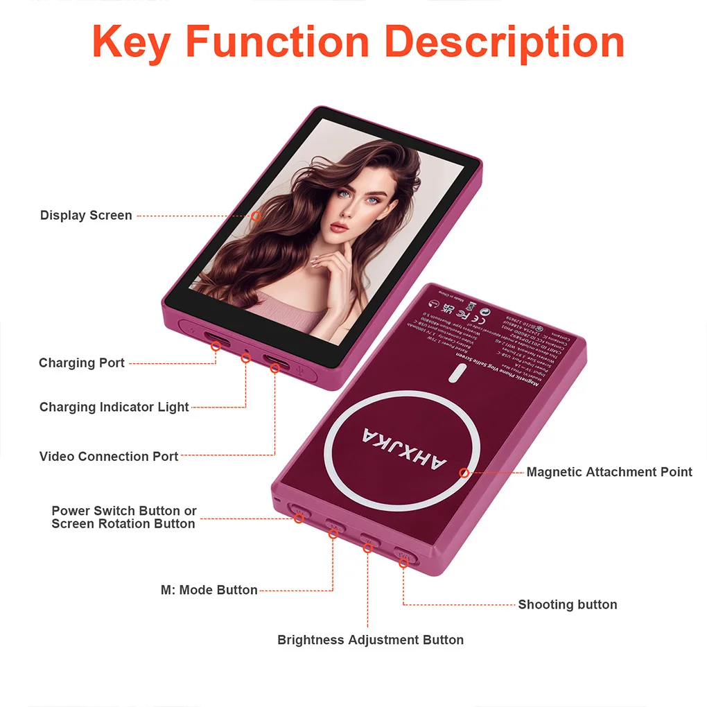 Selfie Monitors Remote Control And Magnetic Attraction For Effortless Shootings Compact And Portable
Selfie Monitors Remote Control And Magnetic Attraction For Effortless Shootings Compact And Portable