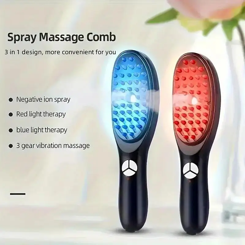 Multifunctional Vibration Scalp Massage Comb Light Therapy Head Massage Comb Anti HairLoss Spray Hair Growth Brush Stress Relief
Multifunctional Vibration Scalp Massage Comb Light Therapy Head Massage Comb Anti HairLoss Spray Hair Growth Brush Stress Relief