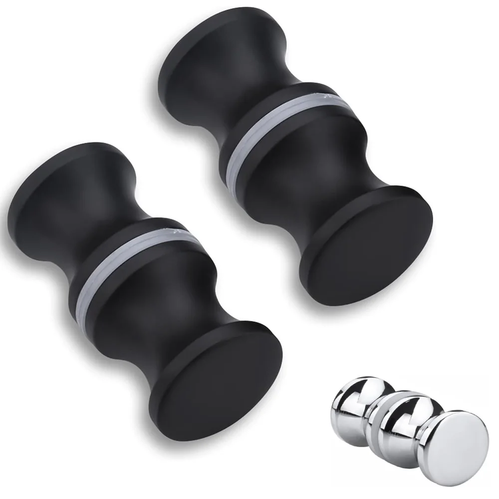 2 pack Aluminum Alloy Glass Door Knob Puller Push Kitchen Bathroom Shower Cabinet Handle With Screw Home Hardware black silver
2 pack Aluminum Alloy Glass Door Knob Puller Push Kitchen Bathroom Shower Cabinet Handle With Screw Home Hardware black silver