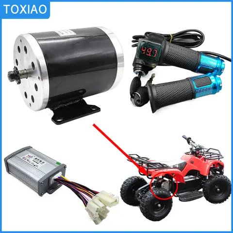MY1020 electric scooter Motor 500W 800W 1000W Electric ATV kart brush motor 12V24V36V48V Motor controller Throttle kit