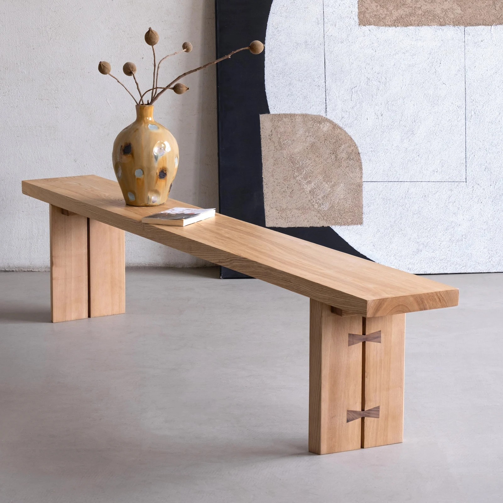 #White Ash Log Solid Wood Long Bench Shoe Changing Stool Bed End Ottoman Dining Table Modern Minimalist Artistic Design
#White Ash Log Solid Wood Long Bench Shoe Changing Stool Bed End Ottoman Dining Table Modern Minimalist Artistic Design