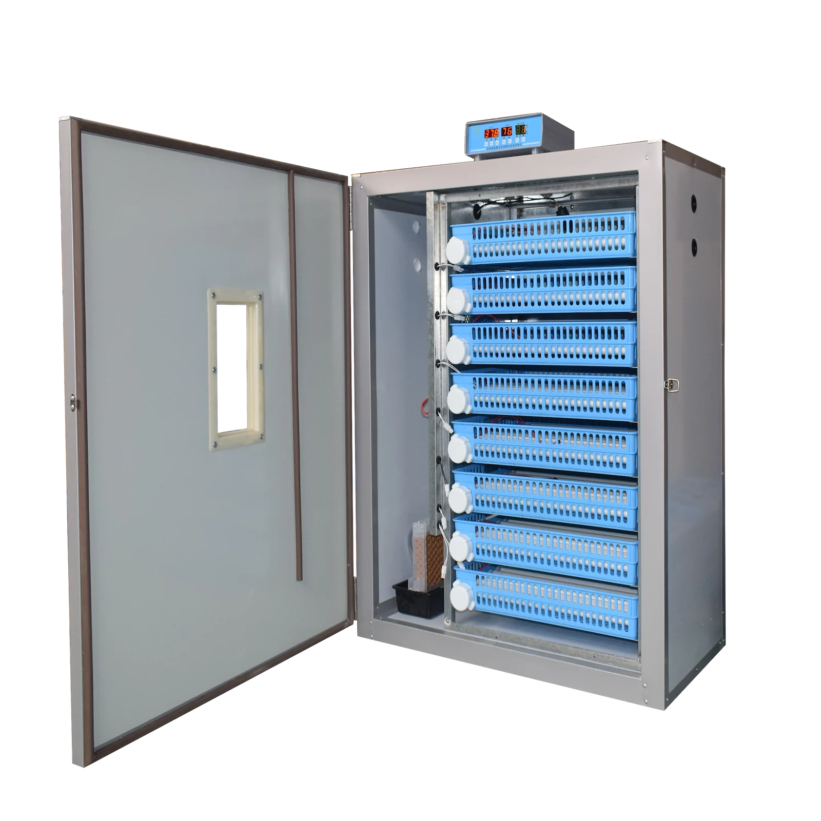 Fully Automatic Large Size Incubator 500/800/1000 Capacity Dual Power Color Steel for Farm Use Poultry Hatching Machine
Fully Automatic Large Size Incubator 500/800/1000 Capacity Dual Power Color Steel for Farm Use Poultry Hatching Machine