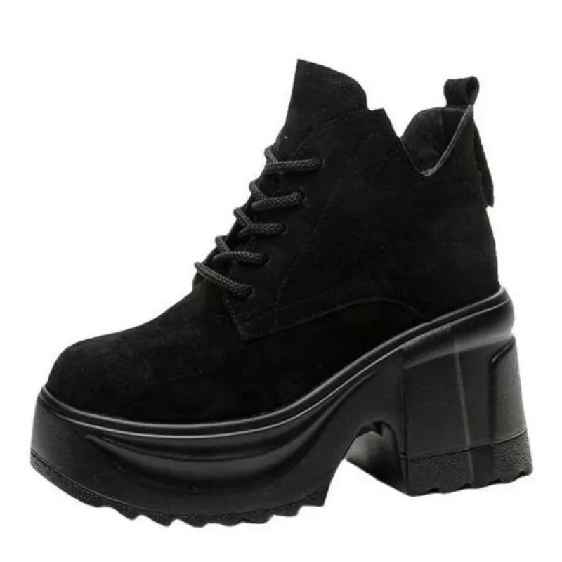 Замшевые весенние ботильоны на массивном каблуке 9 см, новые осенние женские повседневные туфли на танкетке с вулканизированным увеличением, на высоком каблуке, на молнии
Замшевые весенние ботильоны на массивном каблуке 9 см, новые осенние женские повседневные туфли на танкетке с вулканизированным увеличением, на высоком каблуке, на молнии