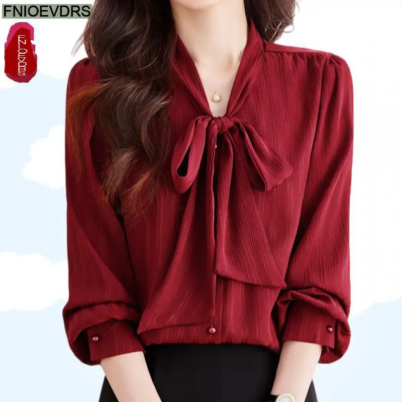 Office Shirts Basic Wear New Design 2025 Women Long Sleeve Elegant Fashion Work Lady Bow Tie Tops Retro Vintage Ruffles Blouses
Office Shirts Basic Wear New Design 2025 Women Long Sleeve Elegant Fashion Work Lady Bow Tie Tops Retro Vintage Ruffles Blouses