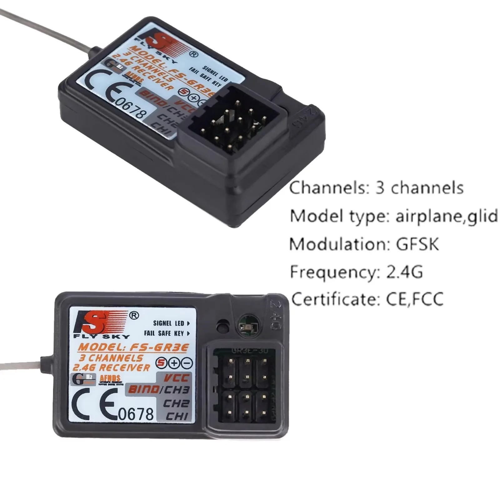 FlySky 2PCS FS-GR3E Waterproof 3CH 2.4Ghz Receiver for FS-GT2/GT3B/GT3C RC Car Boat Transmitter
FlySky 2PCS FS-GR3E Waterproof 3CH 2.4Ghz Receiver for FS-GT2/GT3B/GT3C RC Car Boat Transmitter