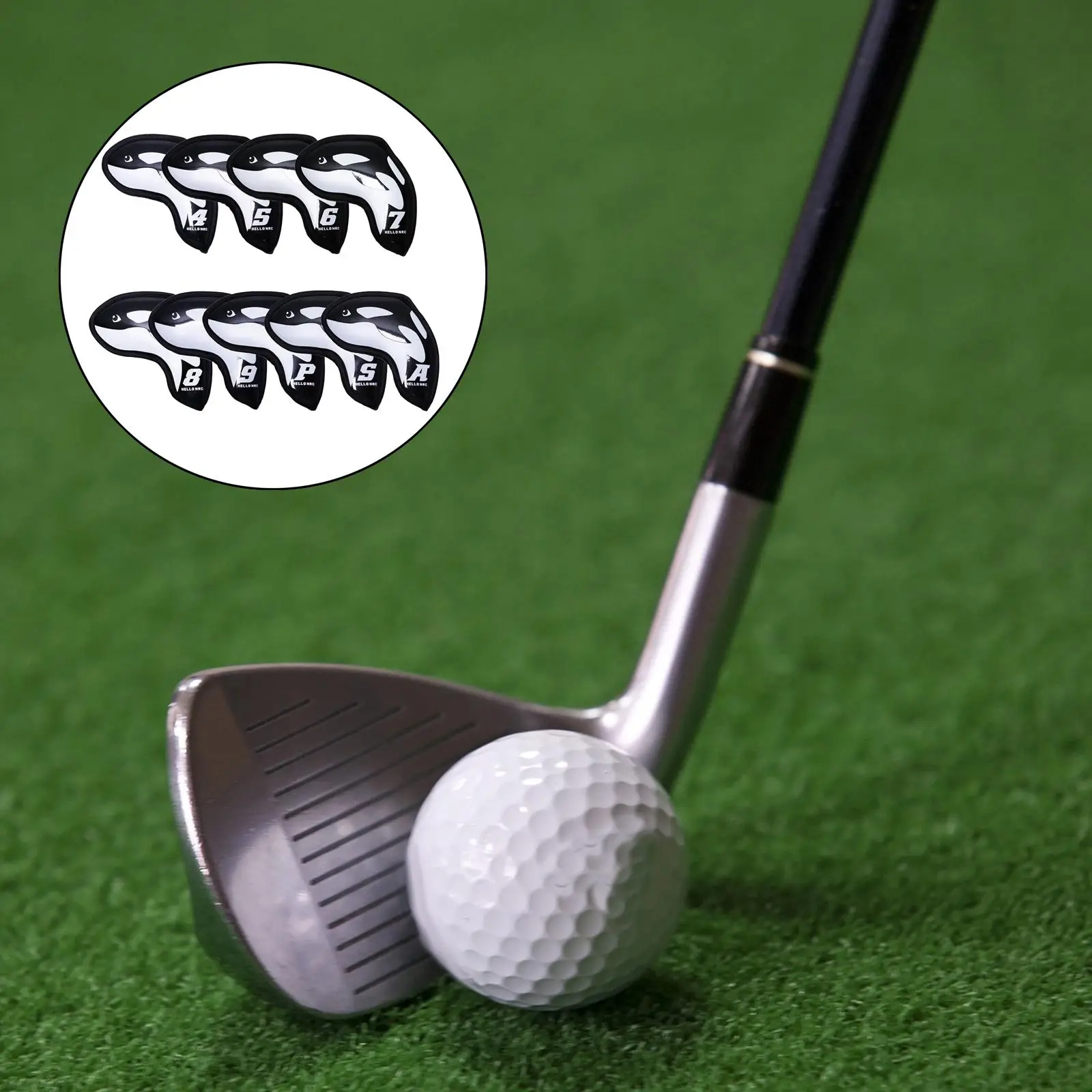 9 Pieces Durable PU Leather Golf Cover ,,,7,8,9,A,S,P Transport Scratchproof Club Headcover Accessories
9 Pieces Durable PU Leather Golf Cover ,,,7,8,9,A,S,P Transport Scratchproof Club Headcover Accessories