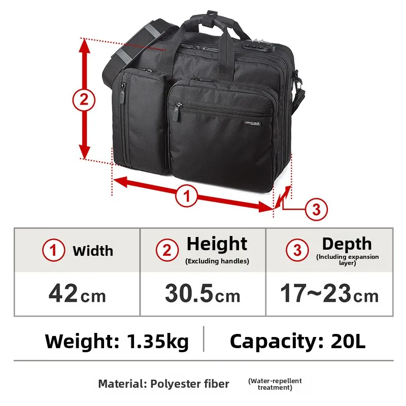 Sanwa Large Capaci Cuter Bag with Password 3WAY Handheld SingleDouble oulder Bapa Waterproof Busin Laptop Bag
Sanwa Large Capaci Cuter Bag with Password 3WAY Handheld SingleDouble oulder Bapa Waterproof Busin Laptop Bag
