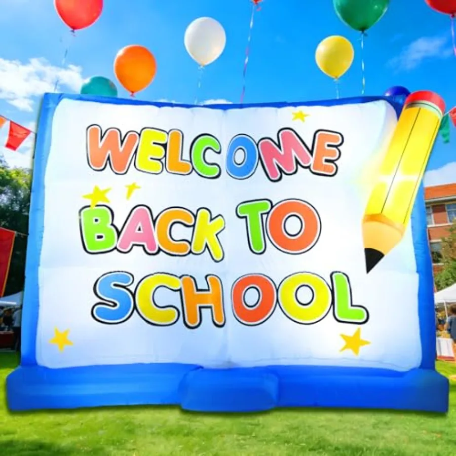 8 FT Back to School Inflatable Decorations, Large Book and Pencil Blow Up with LED Lights, Outdoor Photo Prop for First Day of
8 FT Back to School Inflatable Decorations, Large Book and Pencil Blow Up with LED Lights, Outdoor Photo Prop for First Day of